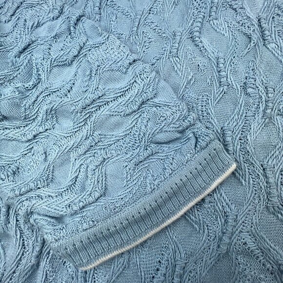 Coogi Australlia Basics Short Sleeve Sweater Blue Knit Women’s Unisex Size 2X - Picture 6 of 16